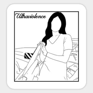 Lana Del Rey Linework Sticker